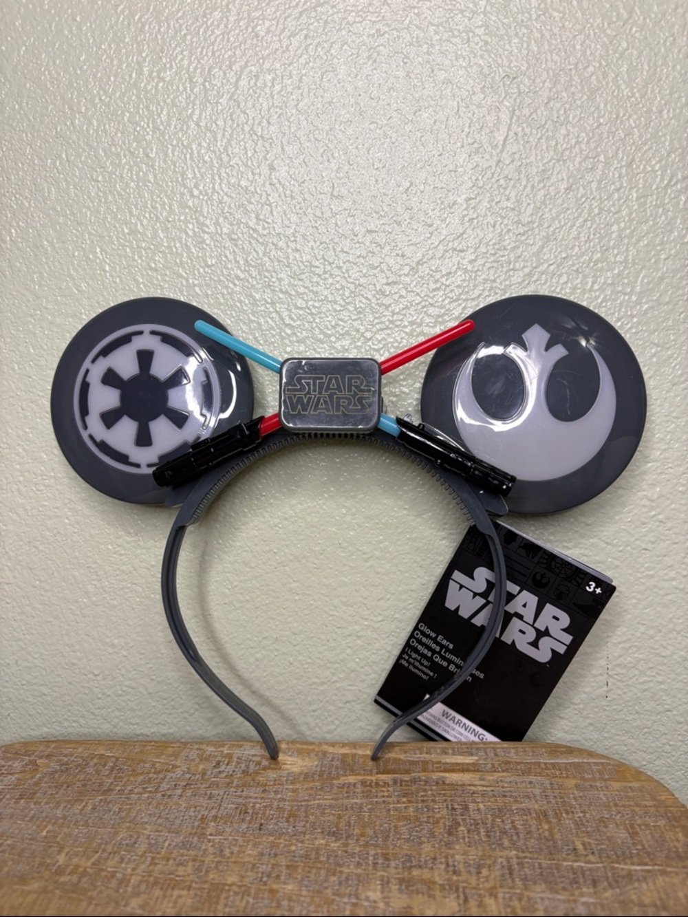 Star Wars Glow Ear Headband - Black with Red & Blue Accents
